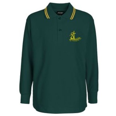 Polo Shirt LS Green Gold