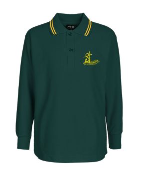Polo Shirt LS Green Gold